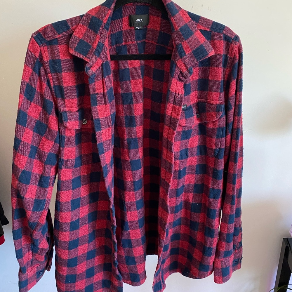 Obey plaid jacket/shirt